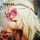 Солнцезащитные очки в круглой оправе UV400 женские, винтажные цветные брендовые дизайнерские модные солнечные очки в стиле ретро, с защитой от ультрафиолета, розового и желтого цвета