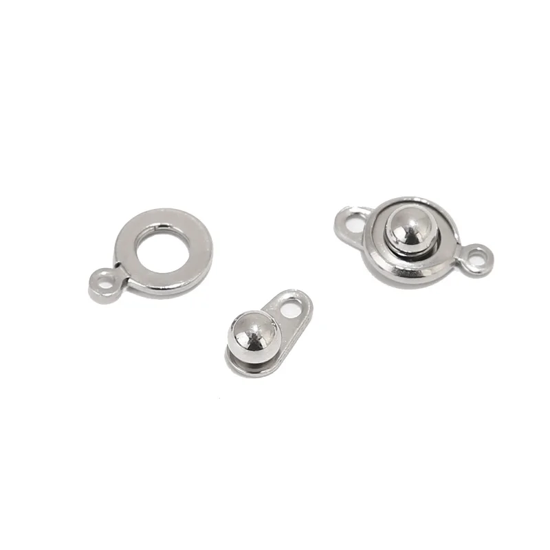

10pcs Stainless Steel 9mm Width Snap-on Clasps Fastener Hooks Connectors For DIY Jewelry Making Necklaces Bracelets Accessories