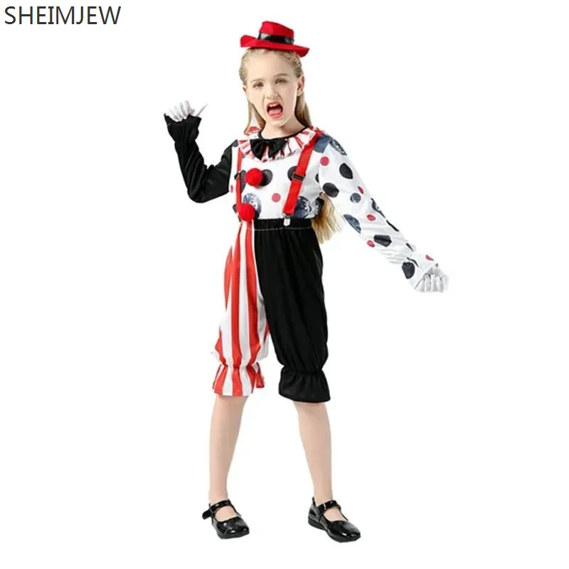 Детский костюм клоуна из фильма для мальчиков и девочек забавный косплея