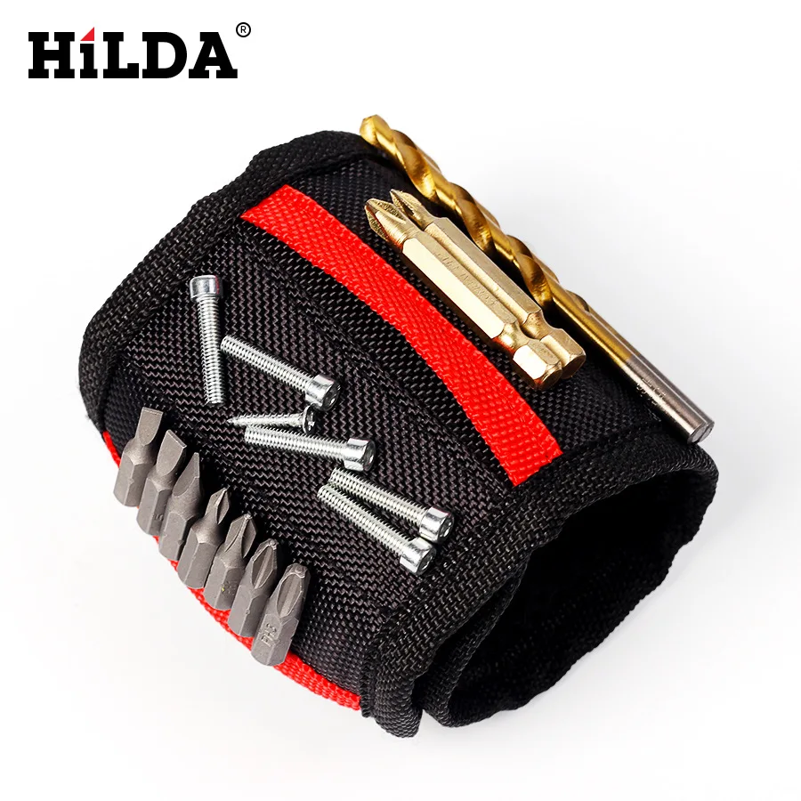 

Hilda upgrade extended strong magnetic wrist belt magnetic tools wristbands with adjustable DIY tools