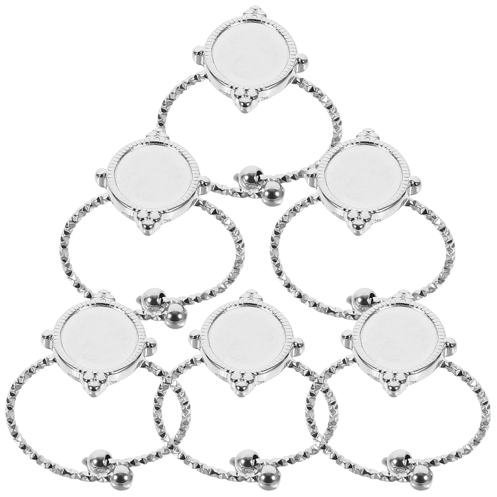 6 шт. овальные кольца детали заготовки держатель для ювелирных изделий основа