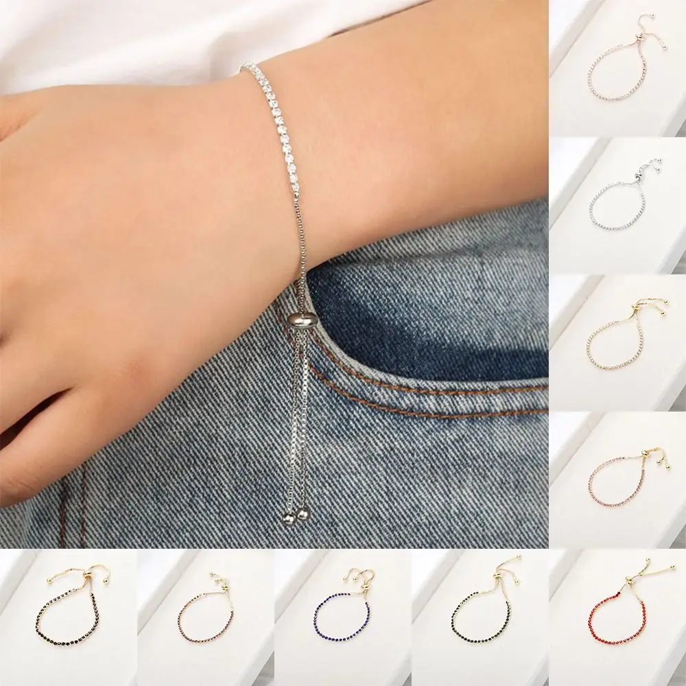 

Alloy Zircon Bracelet Adjustable Full of Rhinestones Bracelet Unique for Lady Friend Gift Decoration Party