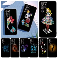 minnie mickey mouse princess for samsung note 20 10 9 ultra lite plus a73 a70 a20 a10 a8 a03 f23 m52 m21 j7 j6 black phone case