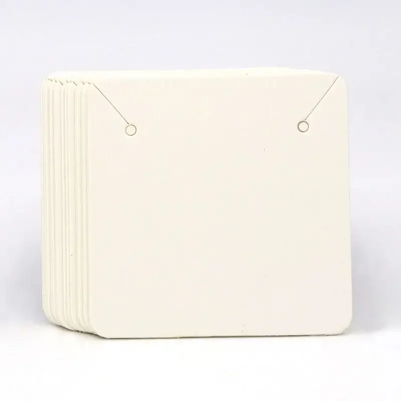 

50 шт. 5x5 см пустая крафт-бумага для демонстрации ювелирных изделий, ожерелье, карты, подвеска, этикетка для изготовления ювелирных изделий, аксессуары «сделай сам», оптовая продажа