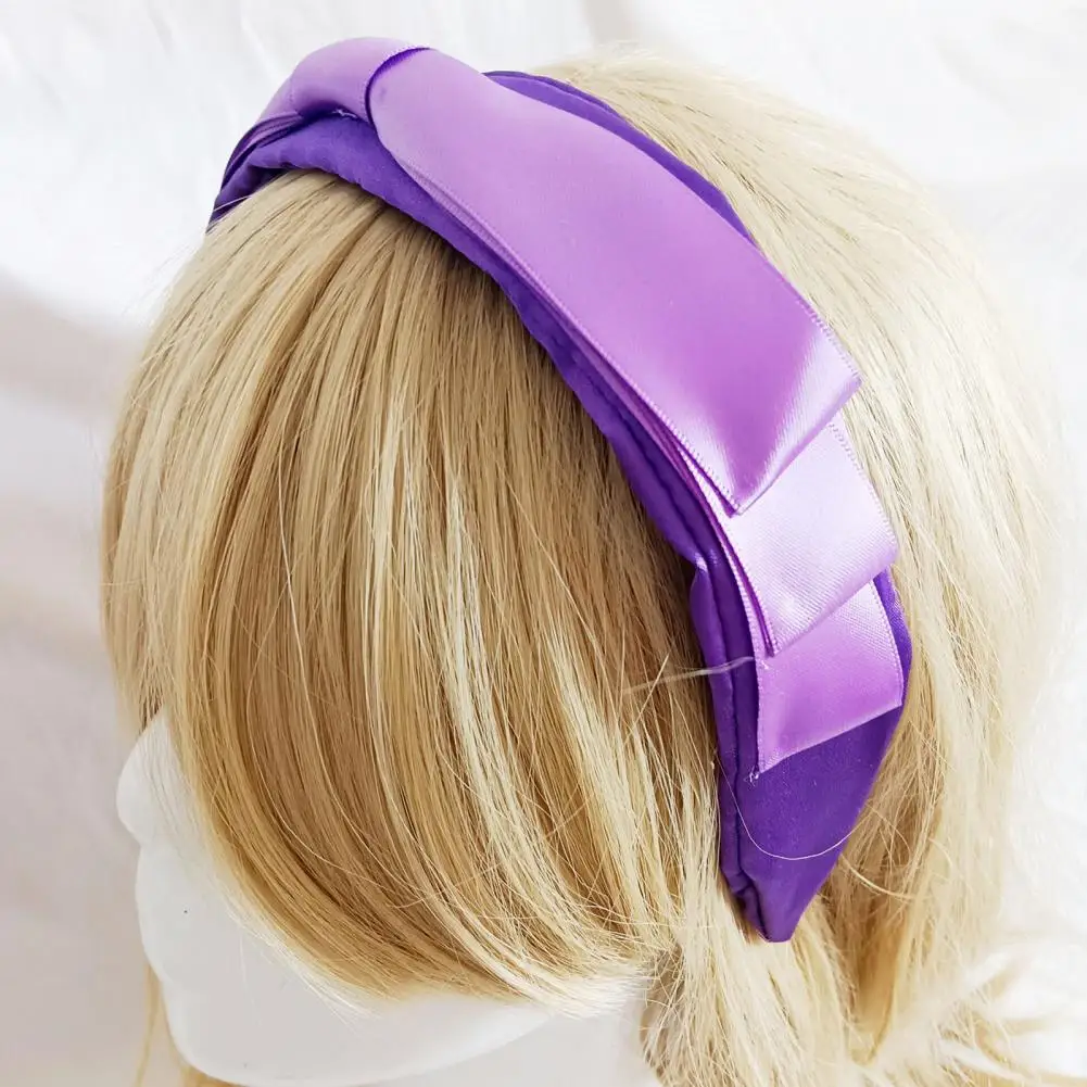 

Fade-less Fashion Satin Head Bow Hairpin Fabric Hairpin Anti-break for Dating