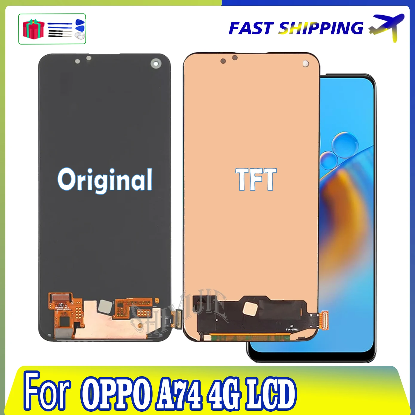 

Оригинальный ЖК-дисплей 6,43 "AMOLED для OPPO A74 4G CPH2219, сенсорный экран для OPPO A74 4G, сменный ЖК-дисплей с дигитайзером, протестирован