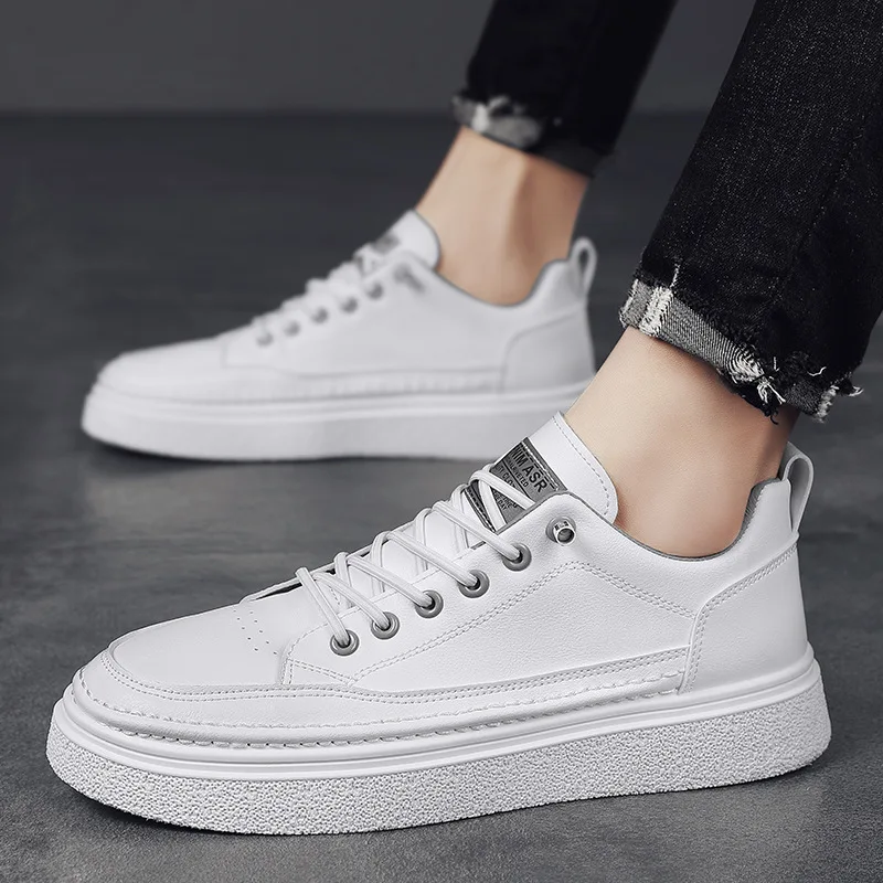 

Men Board Shoes Spring New Small White Shoes Men's Tooling Trendy Shoes Casual All-Match Sports Sneakers Breathable