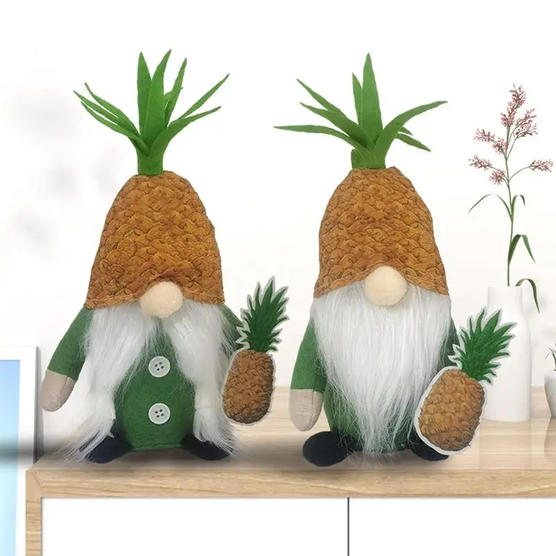 

Pineapple Gnomes Plush Decor Pineapple Decor Faceless Dwarf Tiered Tray Decor Handmade Scandinavian Tomte Farmhouse Kitchen