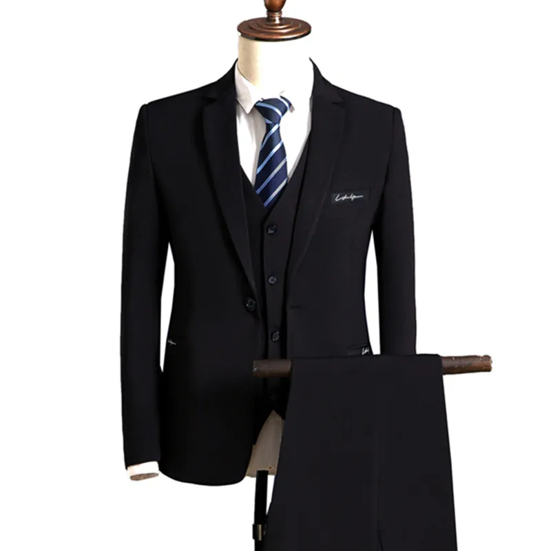 

Костюм мужской из трех предметов, блейзер и брюки, жилет, повседневная куртка для свадьбы, брюки для жениха