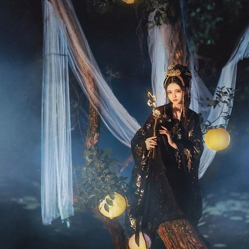 Женский костюм для студентов Hanfu Fengque Pavilion китайской одежды хан Style с высокой