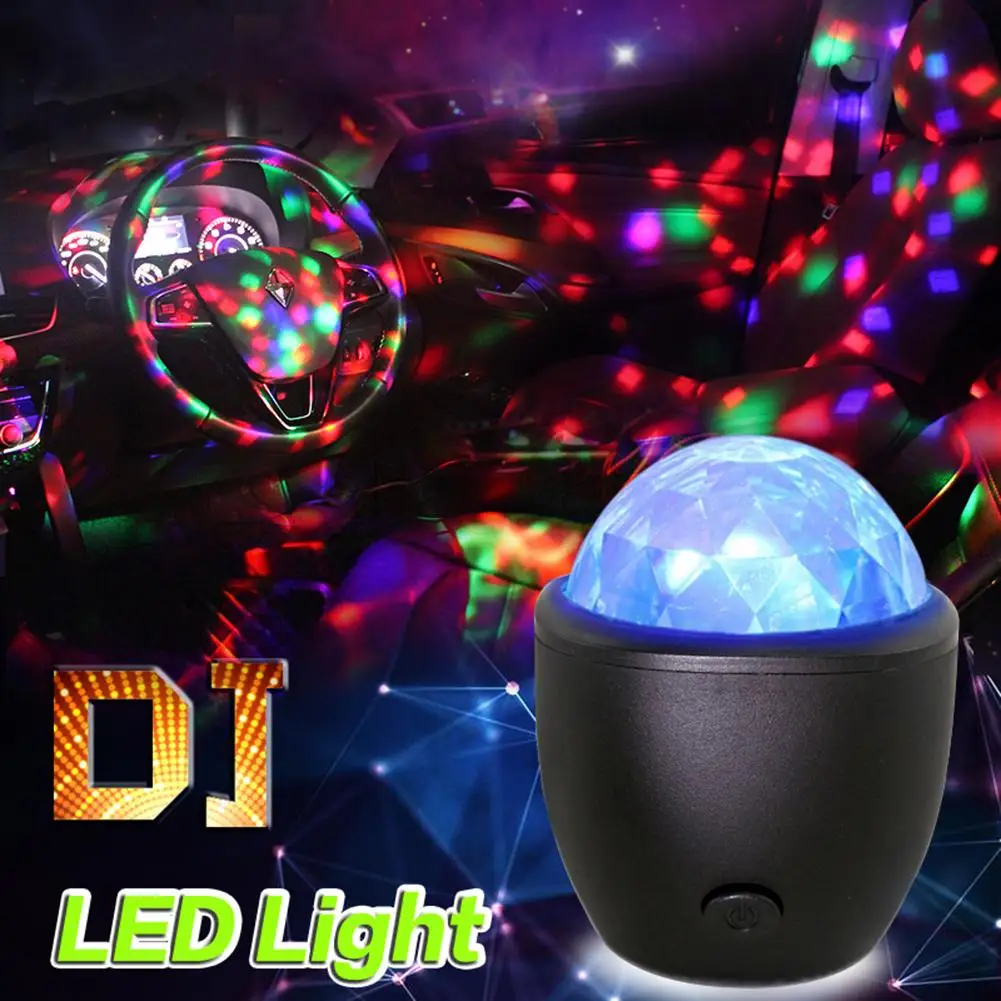 

Magic LED Ball Lamp Portable Voice Activated Vehicular Atmosphere USB Sound Control DJ Party KTV Bar Disco Stage Effect Lights