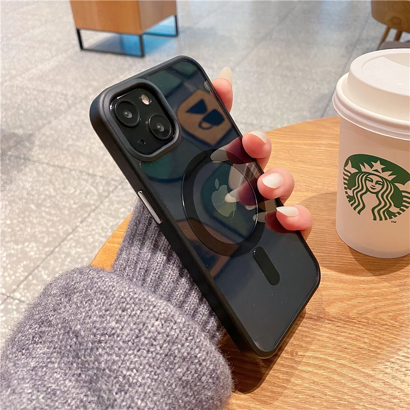 

New Upgrade Official Magsafe Magnetic Case for iPhone 13 12 11 Pro Max Original Wireless Charging Candy Cover Phone Accessories