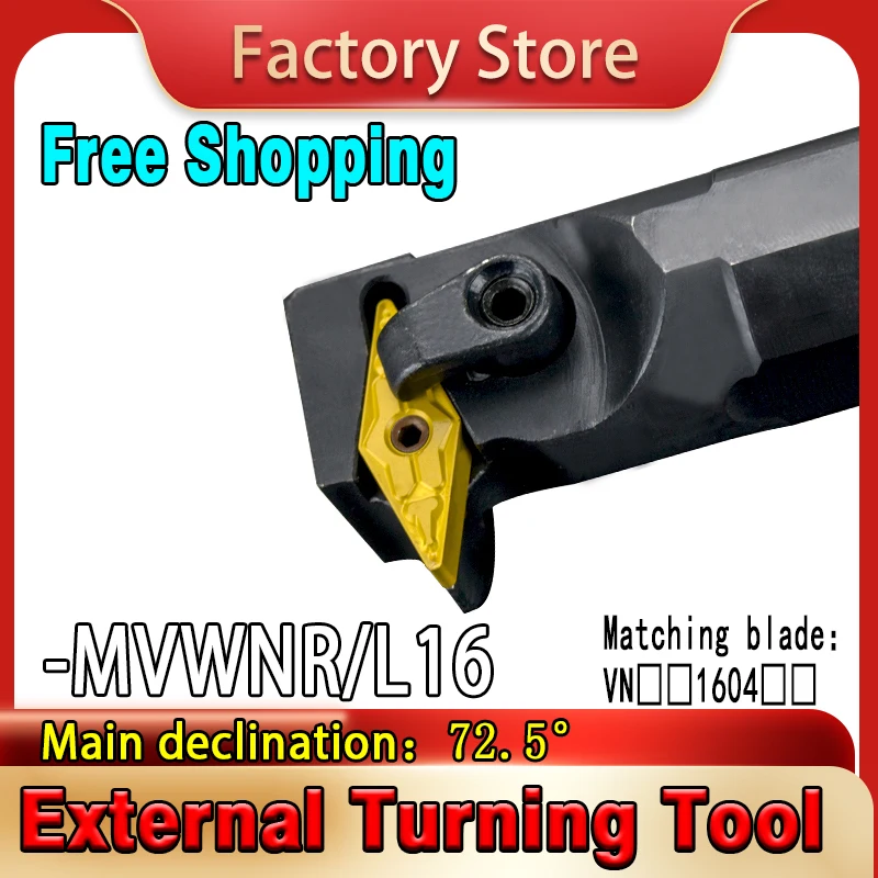 

1 шт. инструмент для внутренней обточки MVWNR/MVWNL16 с вставками VN 1604