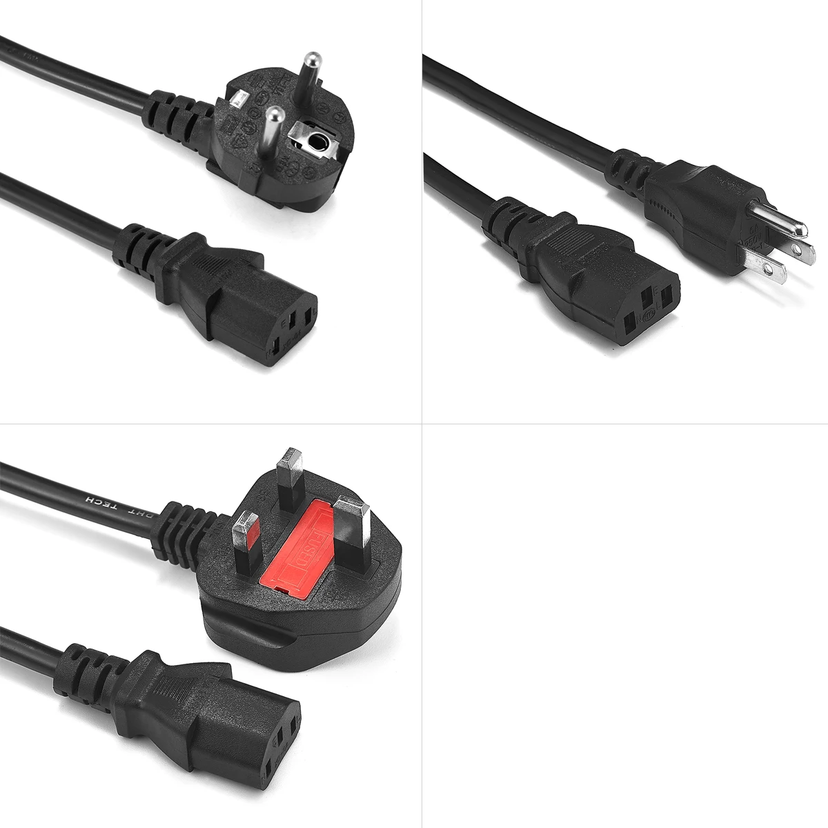 Шнур питания для Великобритании ЕС США 1 5 м основной удлинительный кабель