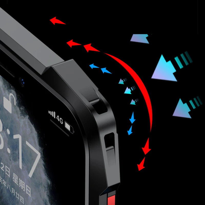 Luxury Shockproof Phone Case for iPhone 13 11 Pro Max XS 12 Mini Soft Silicone Transparent Airbag Metal Frame Back Cover Lanyard