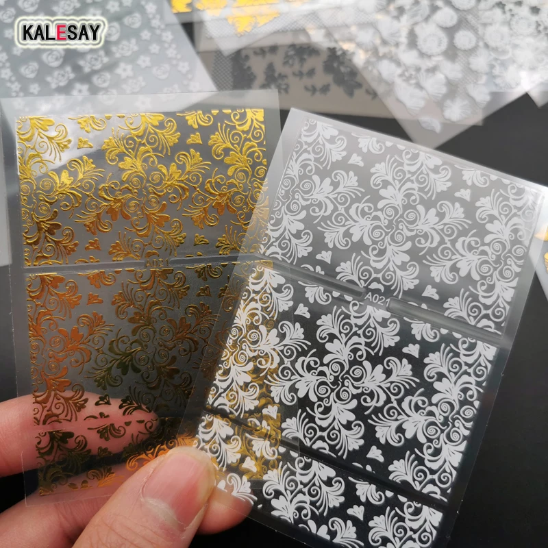 

DIY Cute 3D White Flower Nail Sticker Manicure Decals for Design Sticker Self Adhesive Transfer Foil Set of Nail Stickers Wraps