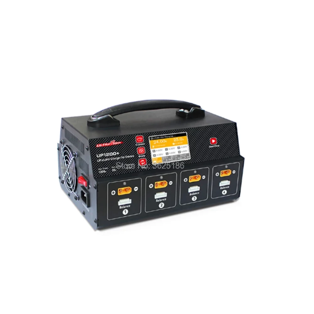 Устройство для быстрой зарядки беспилотных летательных аппаратов/сельскохозяйственных дронов Ultra Power UP1200 + 25A с дисплеем для 8 каналов 2-6S LiPo LiHV аккумулятор