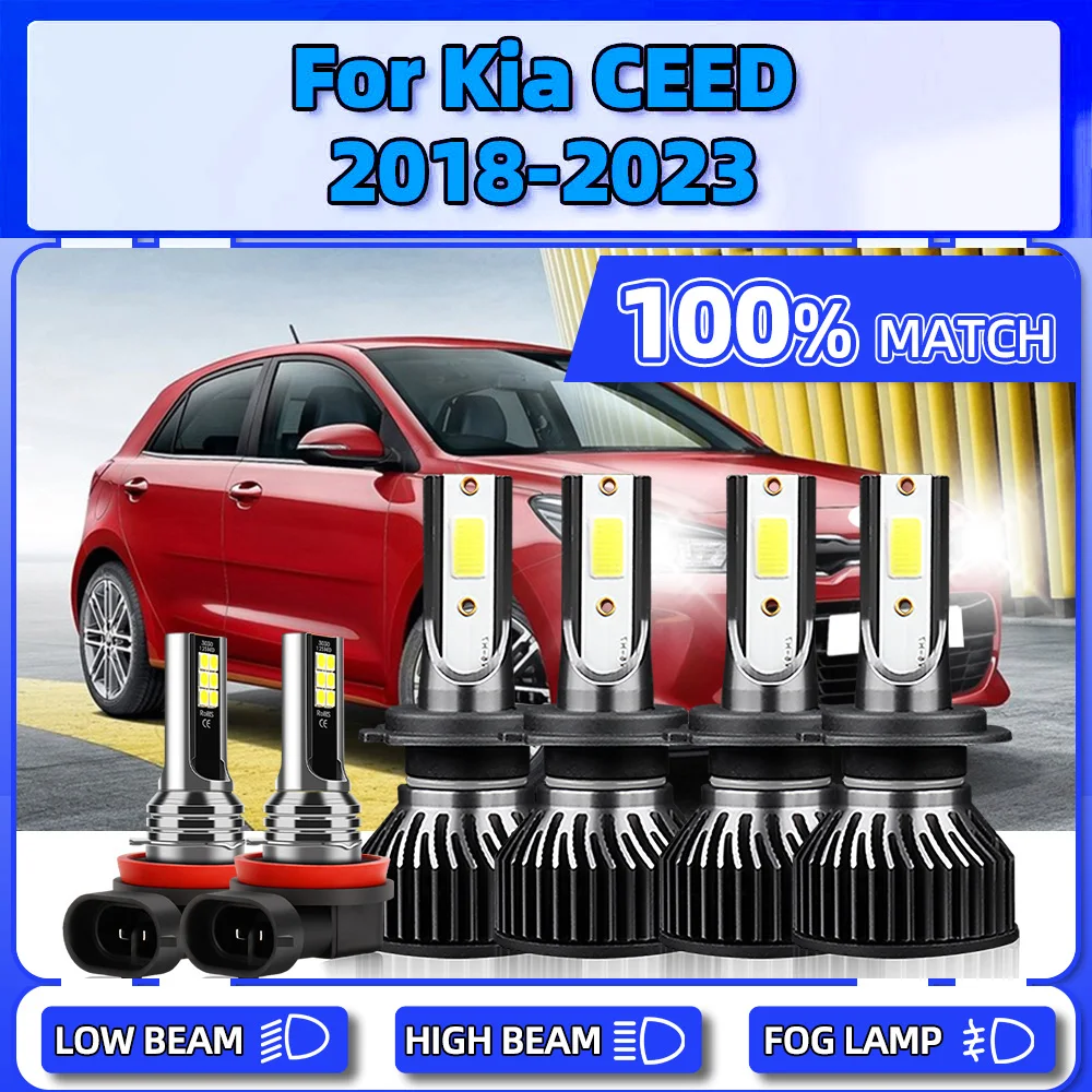 Лампы для передних фар автомобильные H7 12 В H11 6000 К Kia CEED 2018 2019 2020 2021 2022 2023