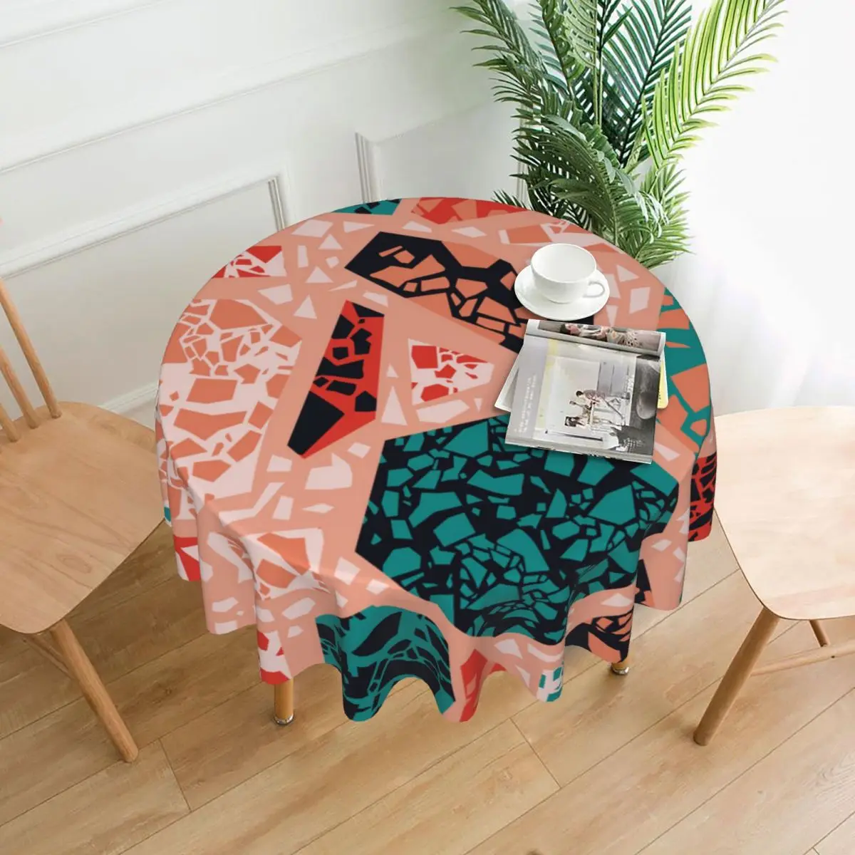 

Красочные скатерти Terrazzo, украшение для гостиной, скатерть круглая