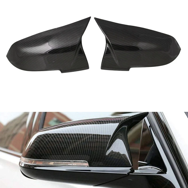 

Rearview Mirror Cover Cap For BMW Series 1 2 3 4 X M 220i 328i 420i F20 F21 F22 F23 F30 F32 F33 F36 X1 Carbon Black 2PCS