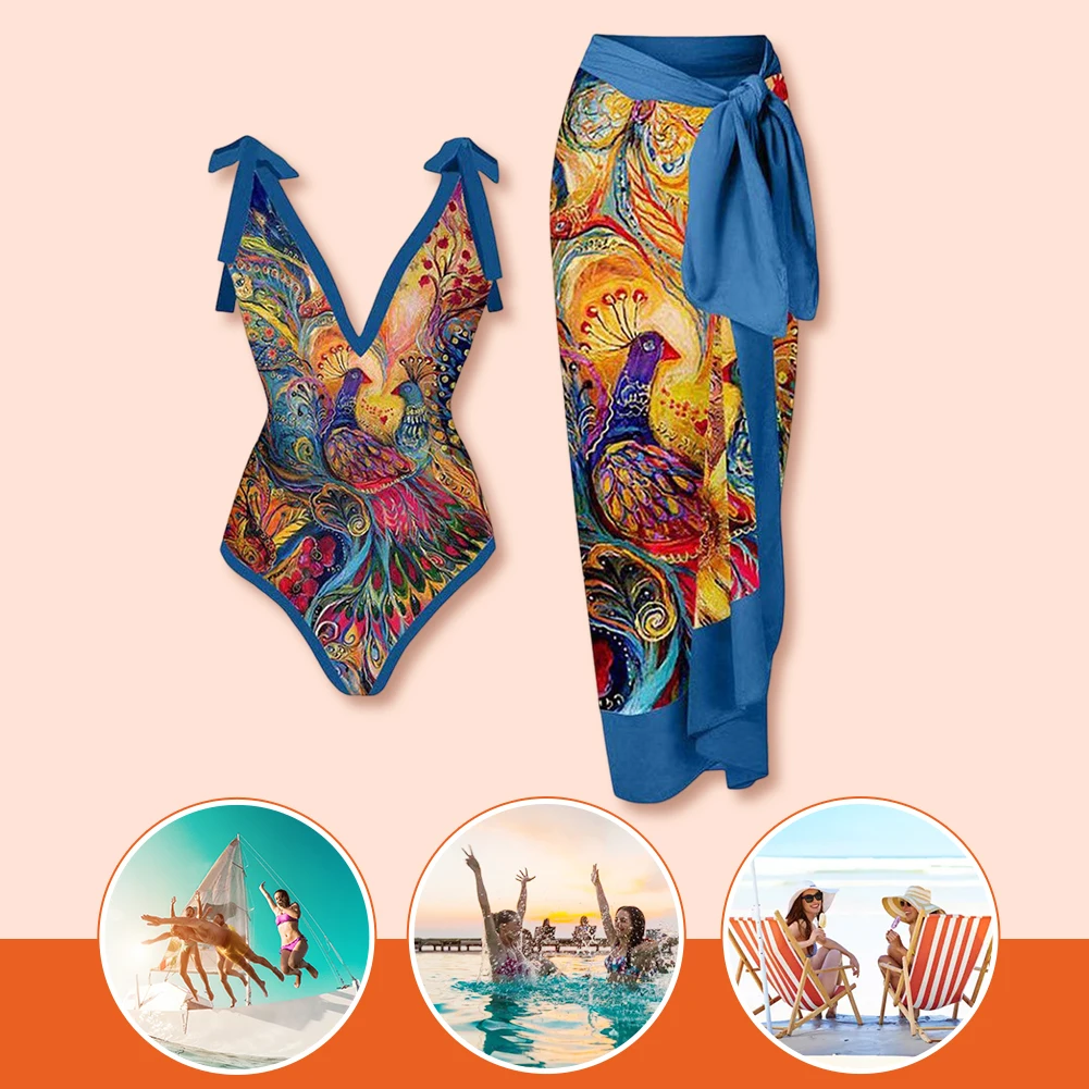 

Женский купальный костюм со шнуровкой, 2 шт.