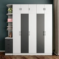 nordic wardrobe simple modern economy bedroom 2345 door cabinet assembly small house overall combination large wardrobe