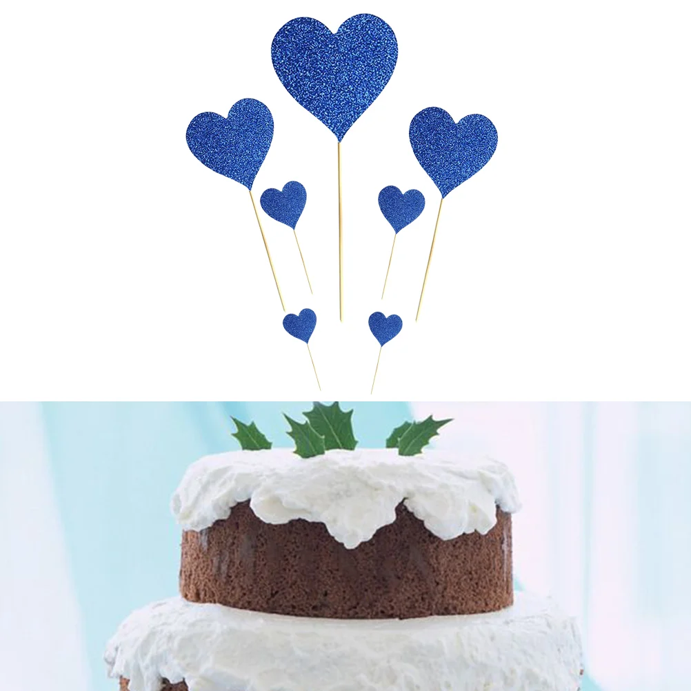 7 шт. декоративные выборки для торта украшение на день рождения сердце флаг с едой