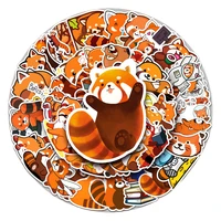 103050pcs kids cute cartoon red panda animal stickers for toys luggage laptop ipad skateboard notebook stickers wholesale