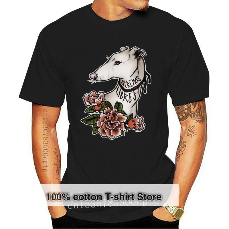 

New 100% Cotton O-neck Custom Printed Tshirt Men T shirt Seremos Libres Colored - Greyhound Women T-Shirt(2)