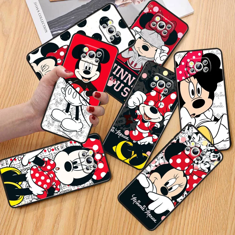 

Red disney mickey cute Phone Case For Xiaomi POCO C50 C40 C31 C3 M5S X4 M4 M3 F4 F3 GT F2 F1 X3 NFC X2 Pro Black Cover