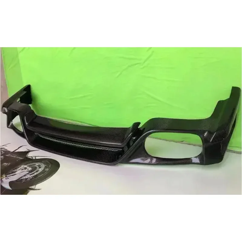 Настоящее углеродное волокно задний бампер диффузор багажник спойлер комплект