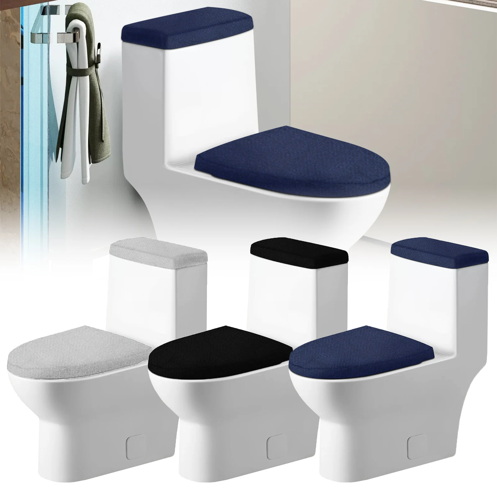 Экологичный хлопковый чехол на сиденье унитаза Linter универсальный эластичный