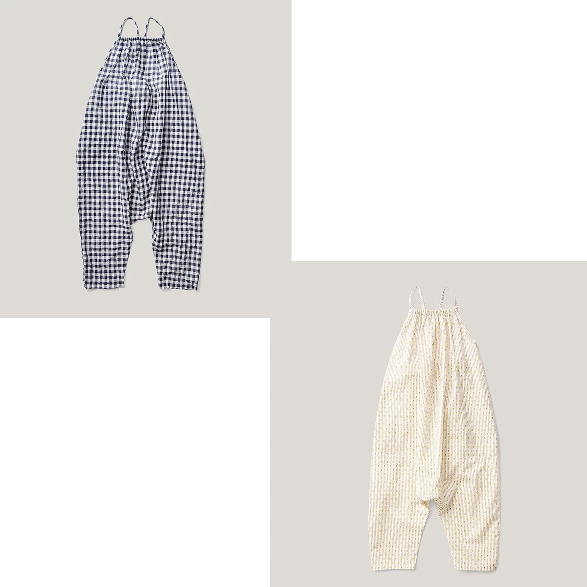 

Jenny&Dave 2022 Spring/Summer Hot Spring/Summer Pure Cotton Printed Plaid Trendy Strap Jumpsuit Girl