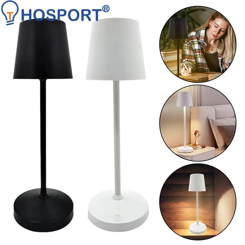 

Сенсорная Светодиодная настольная лампа, ночсветильник с зарядкой от USB и плавным затемнением для защиты глаз, бара, кофейни, спальни, 1800 мАч