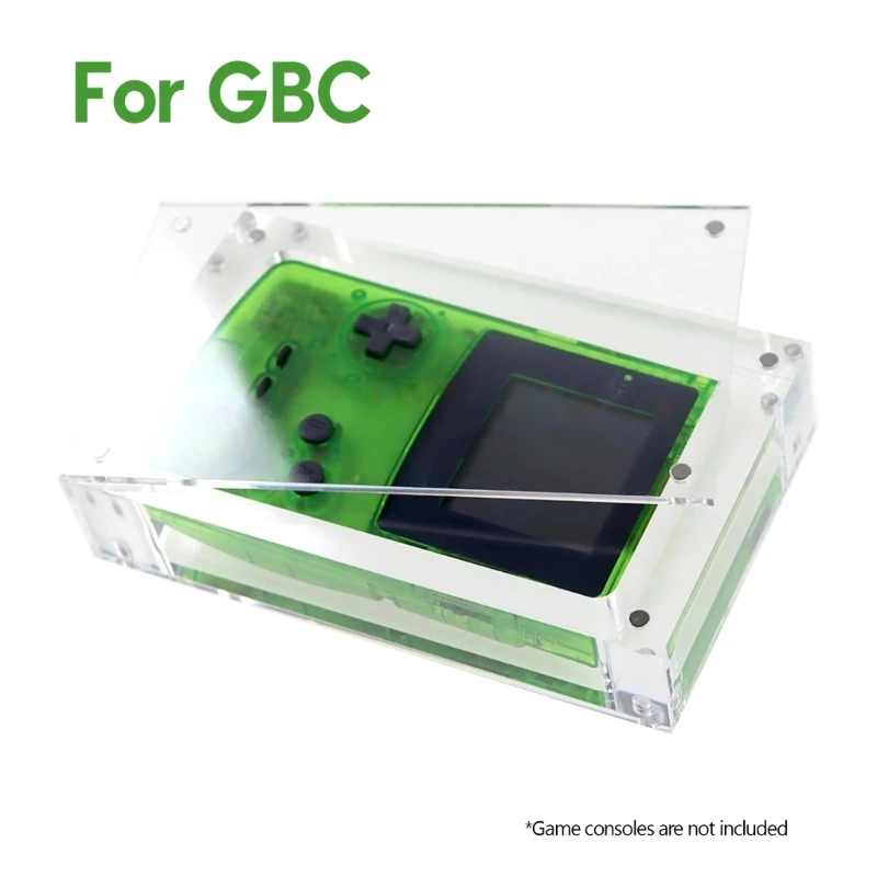 

Game Console Acrylic Storage Box for GBC High Transparency Display Case Gamepad Protector Shell Dustproof Magnetic Cover F19E