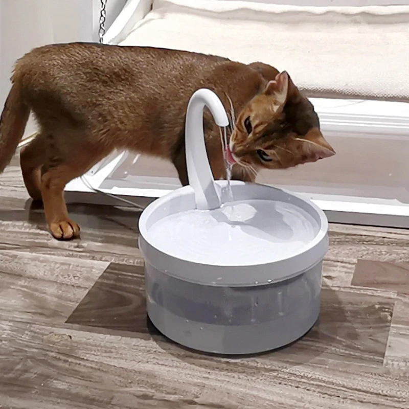 

Cat Water Fountain 68 oz/2.0L LED Pet Fountain Cat Water Dispenser Ultra Quiet Automatic Pet Drinking Fountain for Cat and Dog