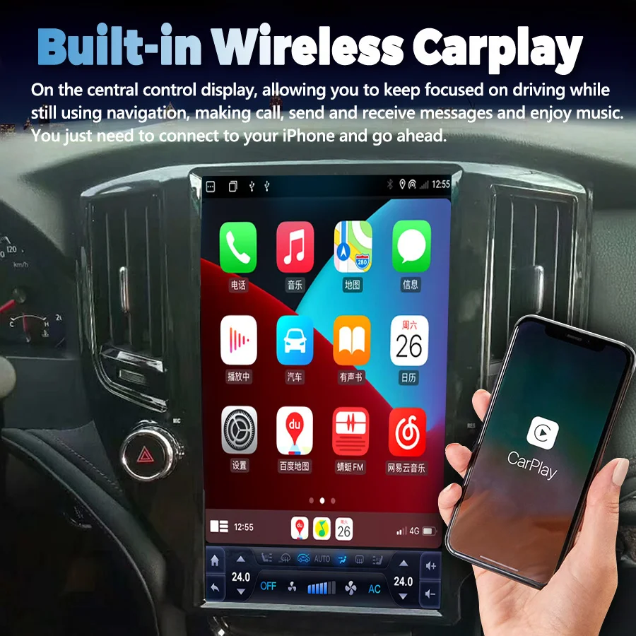 13 6-дюймовый экран Tesla Android 11 для Toyota Crown S210 2014 2019 автомобильный радиоприемник