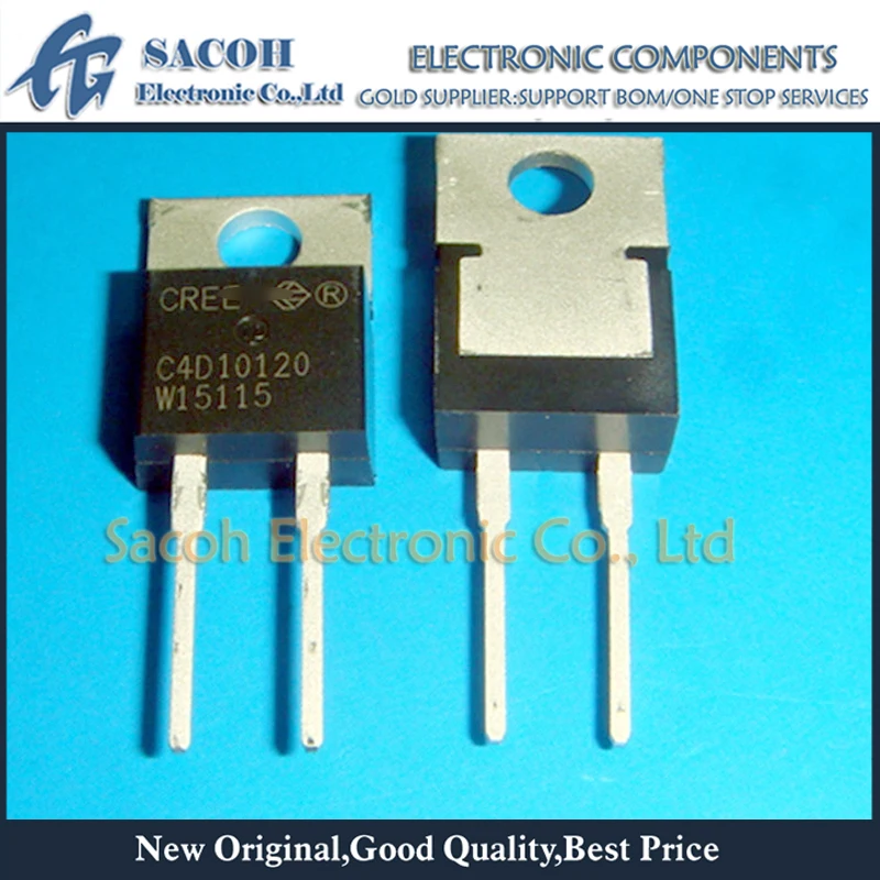 

5Pcs C4D10120A or C4D10120 TO-220-2 10A 1200V SiC Silicon Carbide Schottky Diode