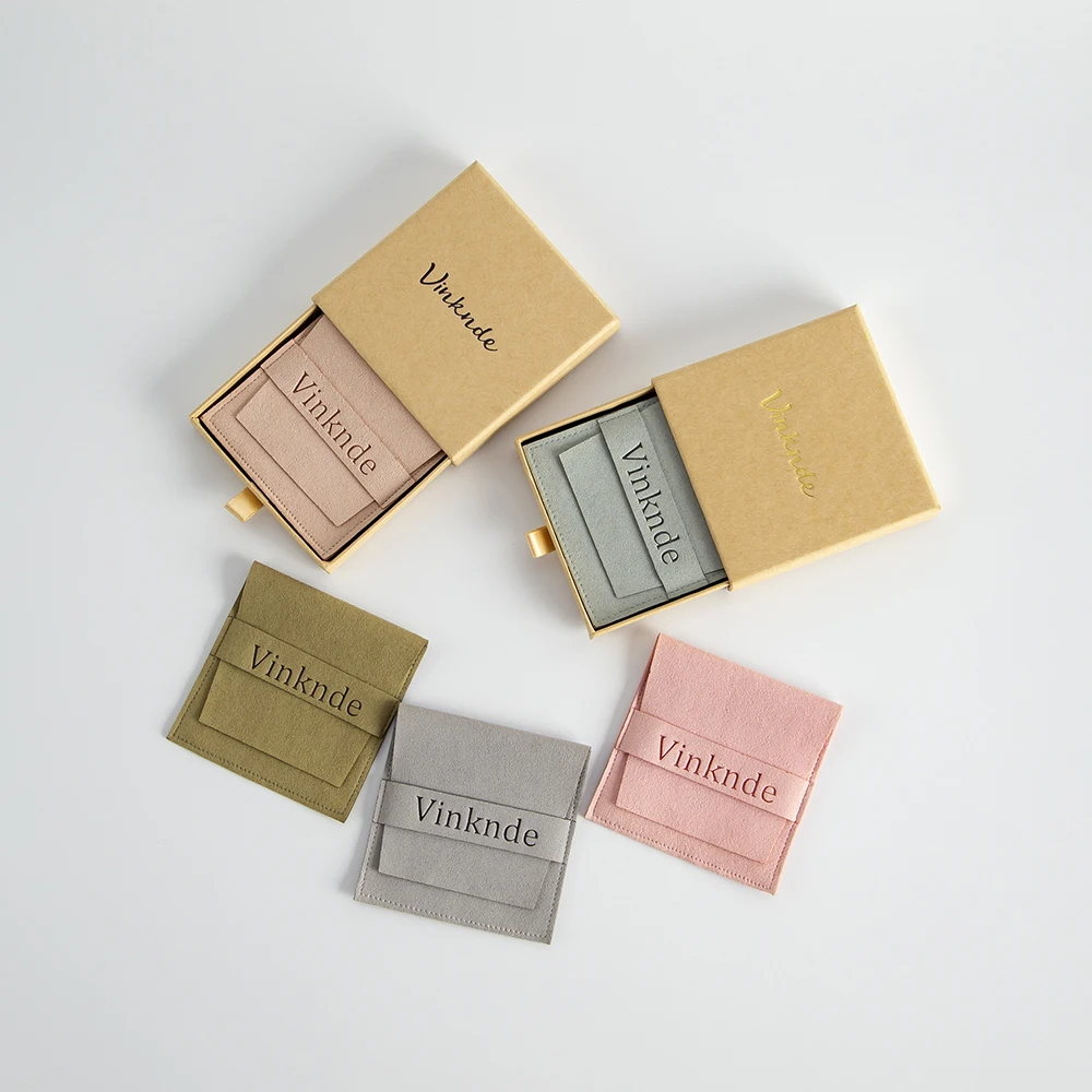 Custom Printed Hard Paper Cardboard jewellery Box Luxury Drawer Slide Out Ring Jewelry Packaging Box Suede Gift Bags With Logo