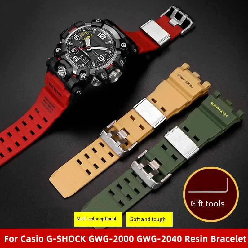 Фото Аксессуары для часов Casio G-SHOCK GWG-2000 GWG-2040 Mudmaster, сменный ремешок, мужской спортивный водонепроницаемый браслет из смолы №2
