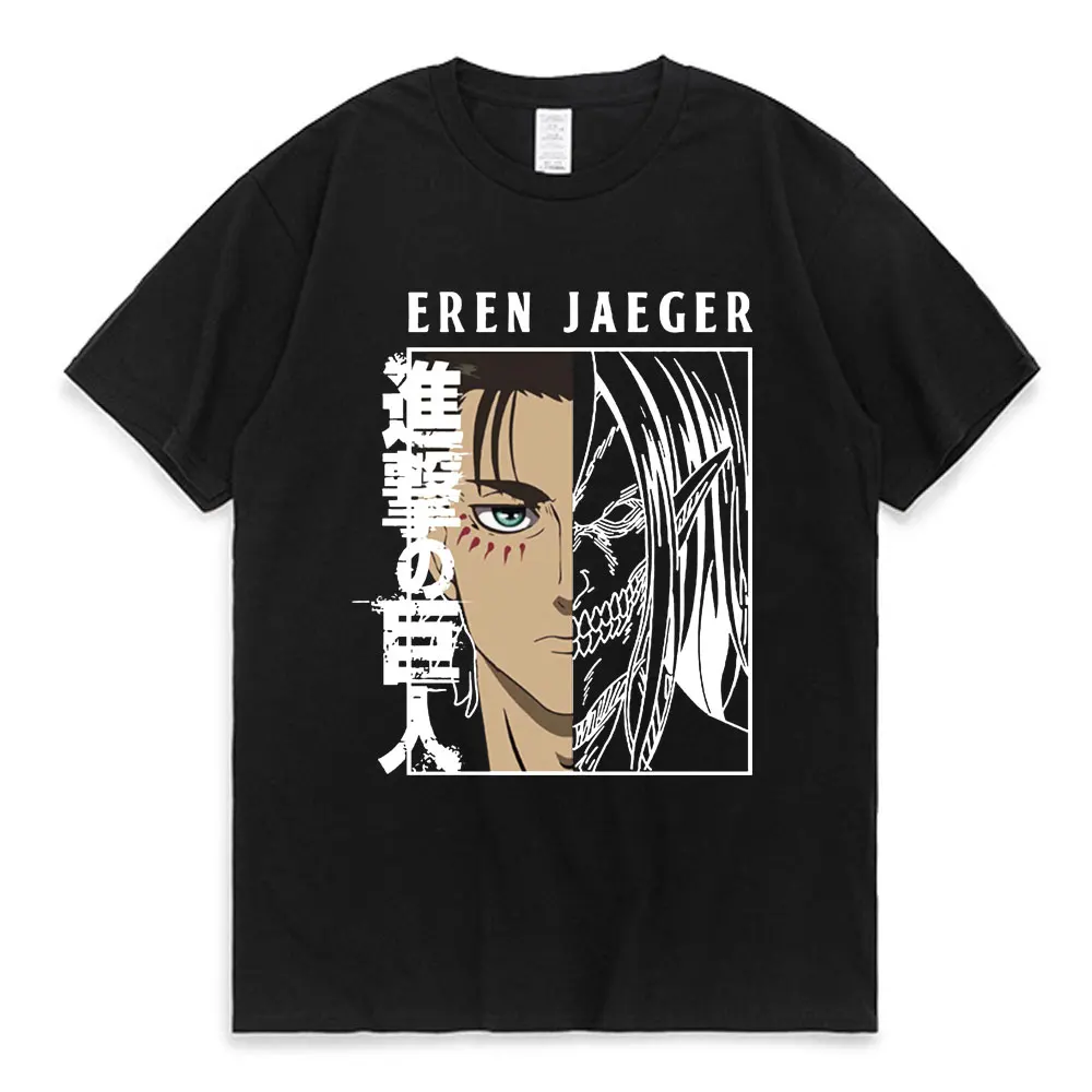 

Anime Attack on Titan T-Shirt AOT Eren Yeager Clothes Tops Tee Shirt Camiseta Japanese Manga Streetwear Short Sleeve T Shirts