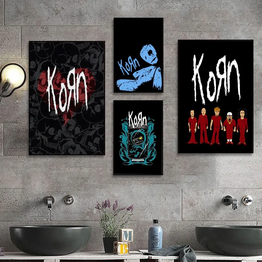 K-korn Rock Band Классический Винтажный Постер Без Рамы Ремесленный Клубный Бар Винтаж
