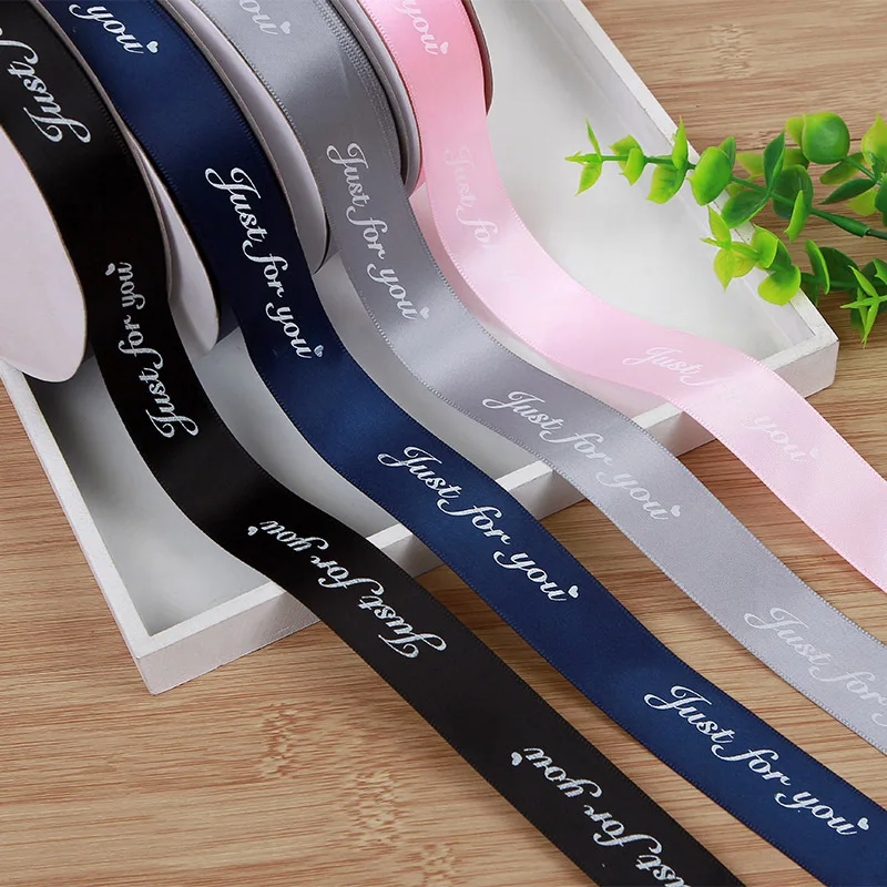 

2.5Cm Ribbon Birthday Baking Gift Floral Ribbon Cake Shop Packaging Letter Ribbon Cloth Ribbon Ribbon Ribbon Webbing