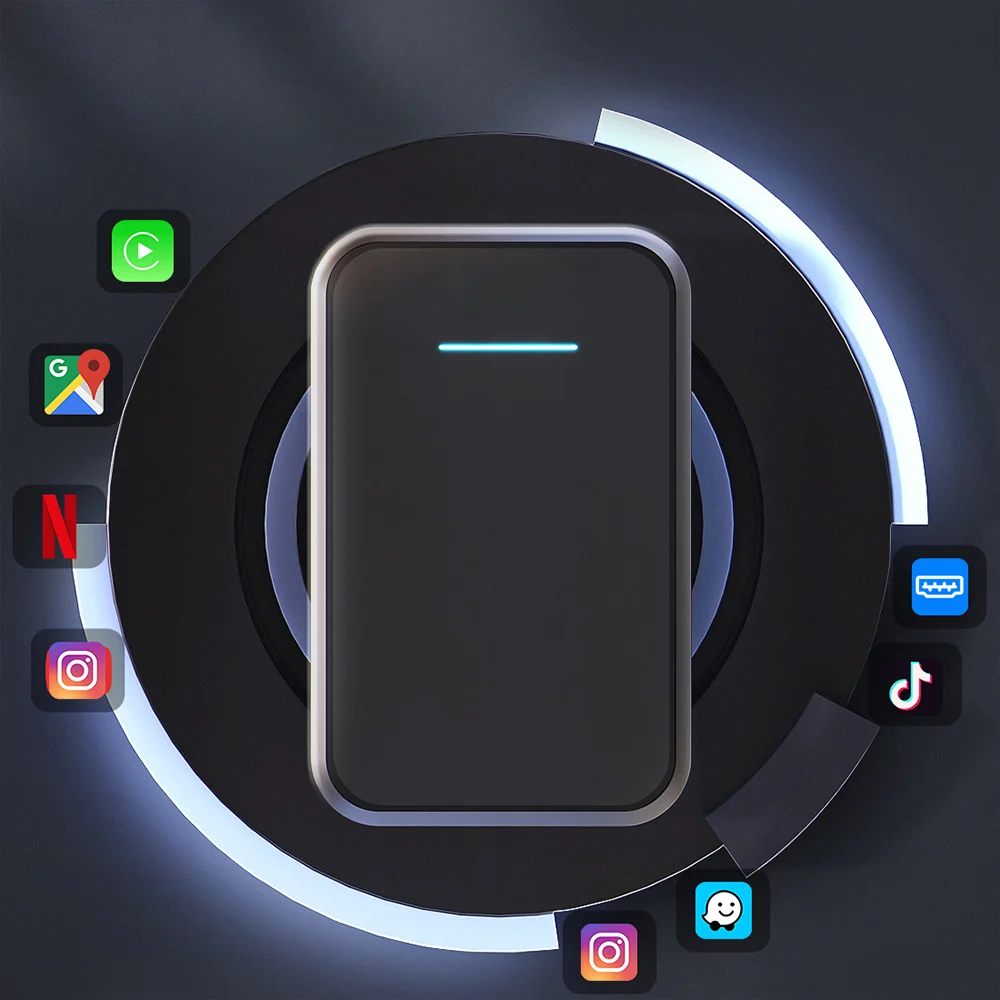 Фото Carplay Ai Box Android 11 Беспроводной Apple Carplay Android автоматический ключ-активатор Автомобильный Универсальный Plug And Play смарт-Аксессуары №3