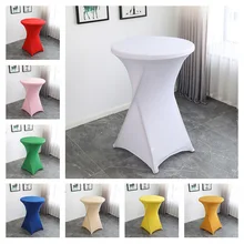 27 Colours Table Cover Cocktail Table Cloth Spandex High Bar Table Linen Lycra Wedding Party Hotel Table Decoration On Sale