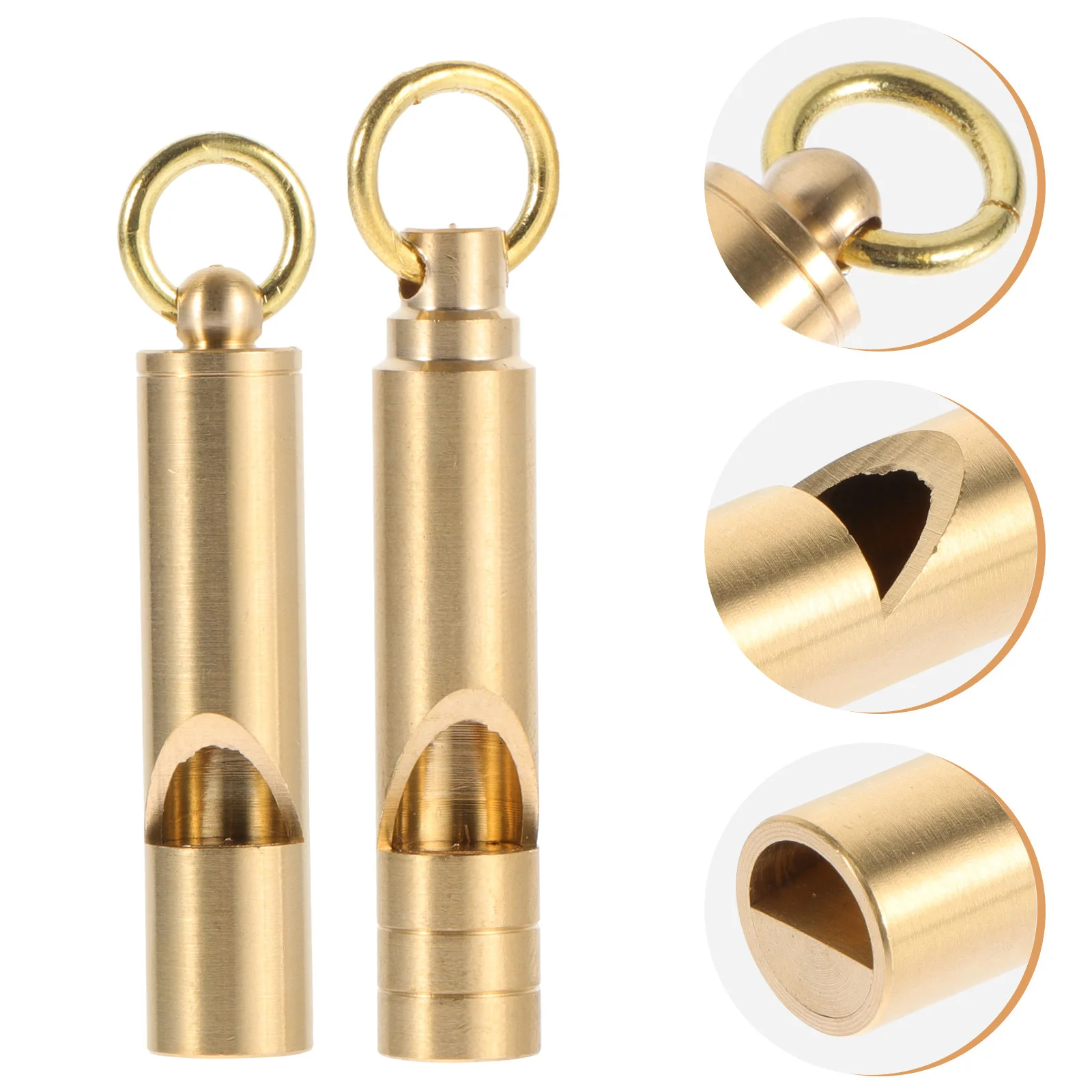 

2 Pcs Vintage Brass Whistle Referee Natacion Accesorios Pendant Mini Hanging Decor Craft Loudest
