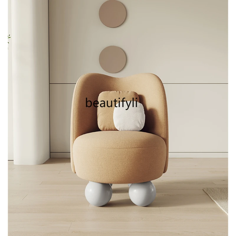 

yj Modern Simple Fat Cute Armchair Bedroom Leisure Chair Nordic Ins Couch Designer Furniture