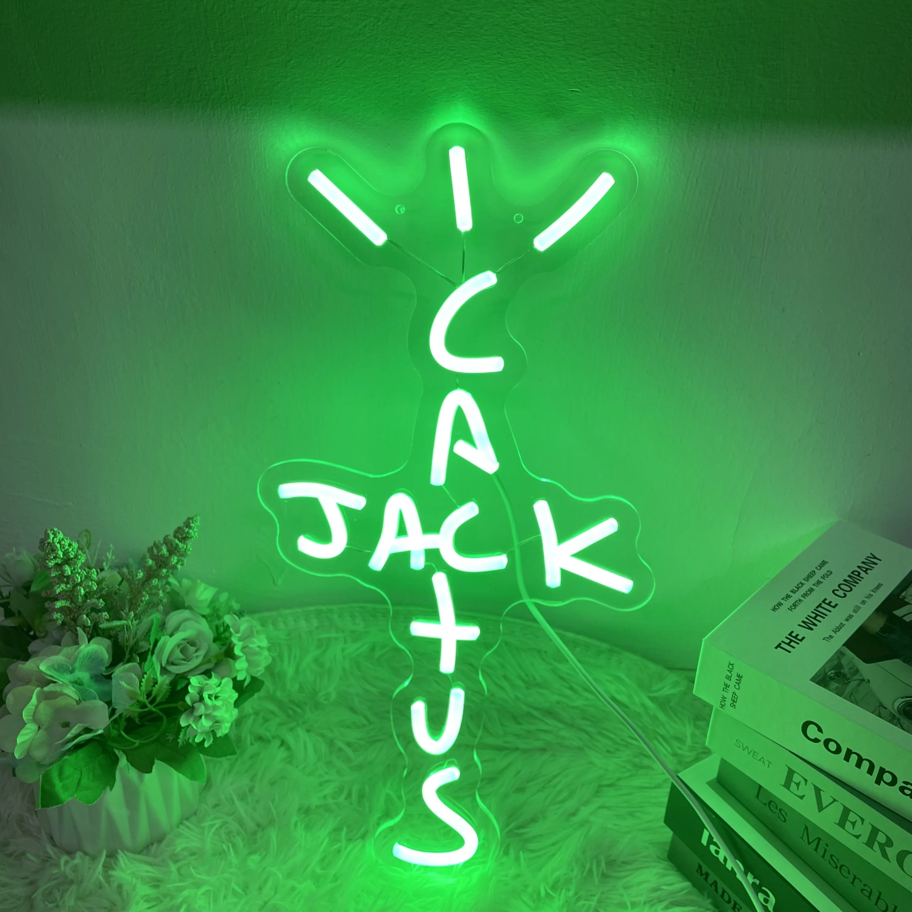 Неоновая вывеска Настенный декор неоновая в виде кактуса Джека настенная