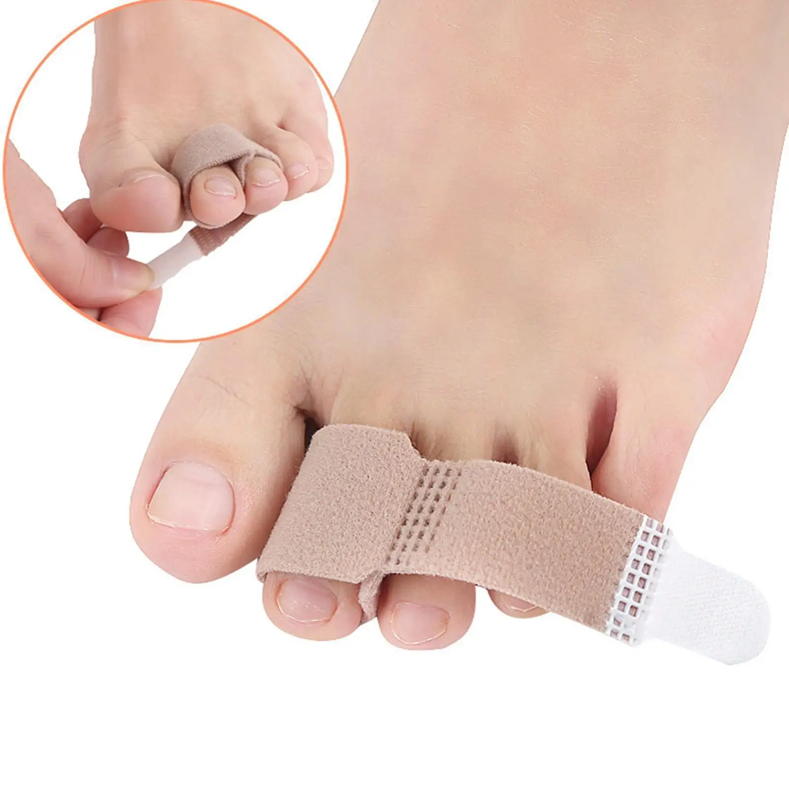 

1pc Soft Hammer Toe Straightener Toe Tape Hallux Valgus Splint Bandages Toe Bandage Wraps Separator Corrector N7X0