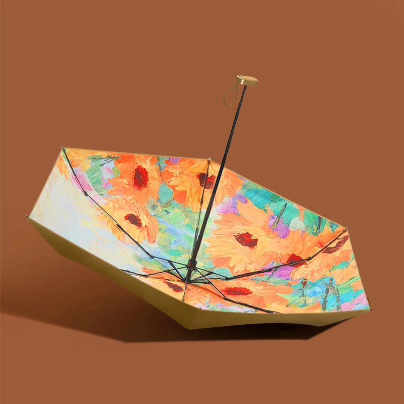 

Fashion Pocket Umbrella Mini Rain Umbrellas Anti UV 6 Fold Parasol Women Sun Protection Paraguas Portable Travel Small Sombrilla